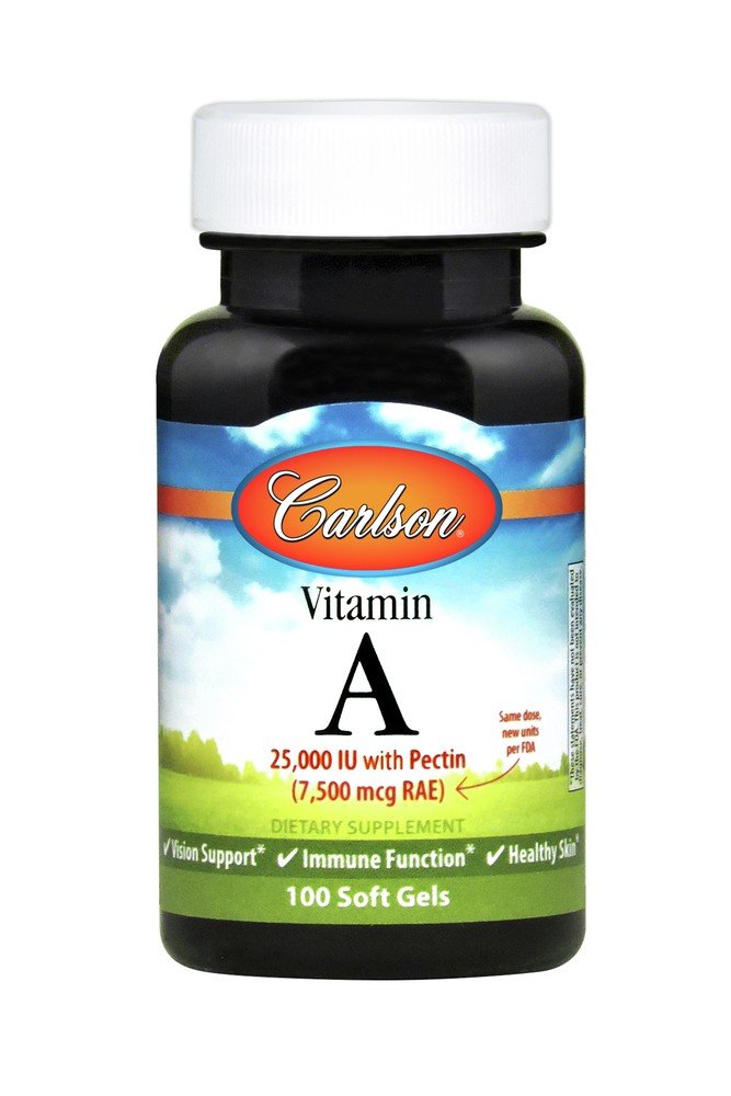 Carlson Laboratories Vitamin A 25,000 IU with Pectin 100 Softgel