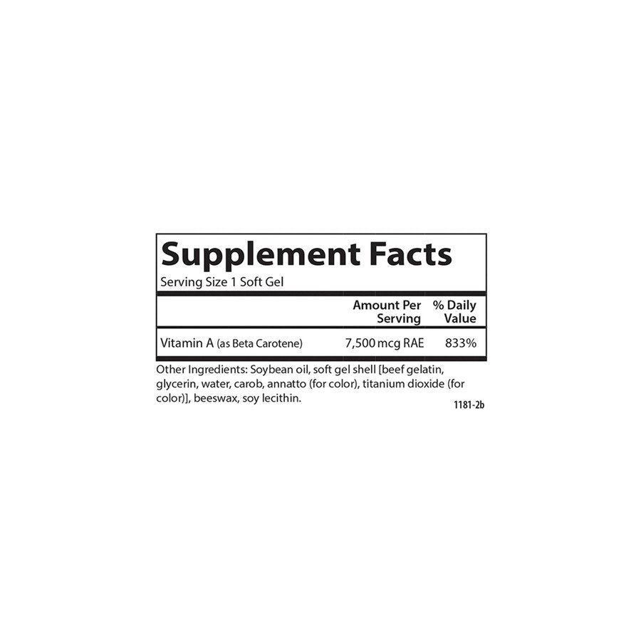 Carlson Laboratories Super Beta Carotene 100 Softgel