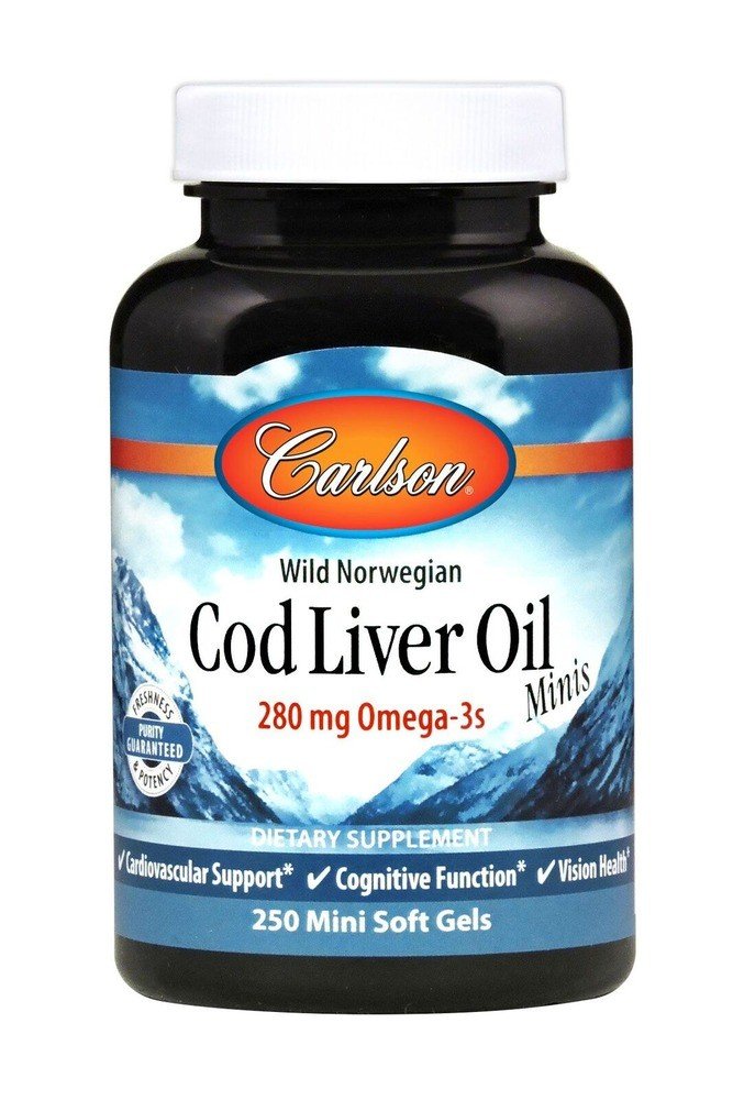Carlson Laboratories Norwegian Cod Liver Oil 390mg 250 Softgel