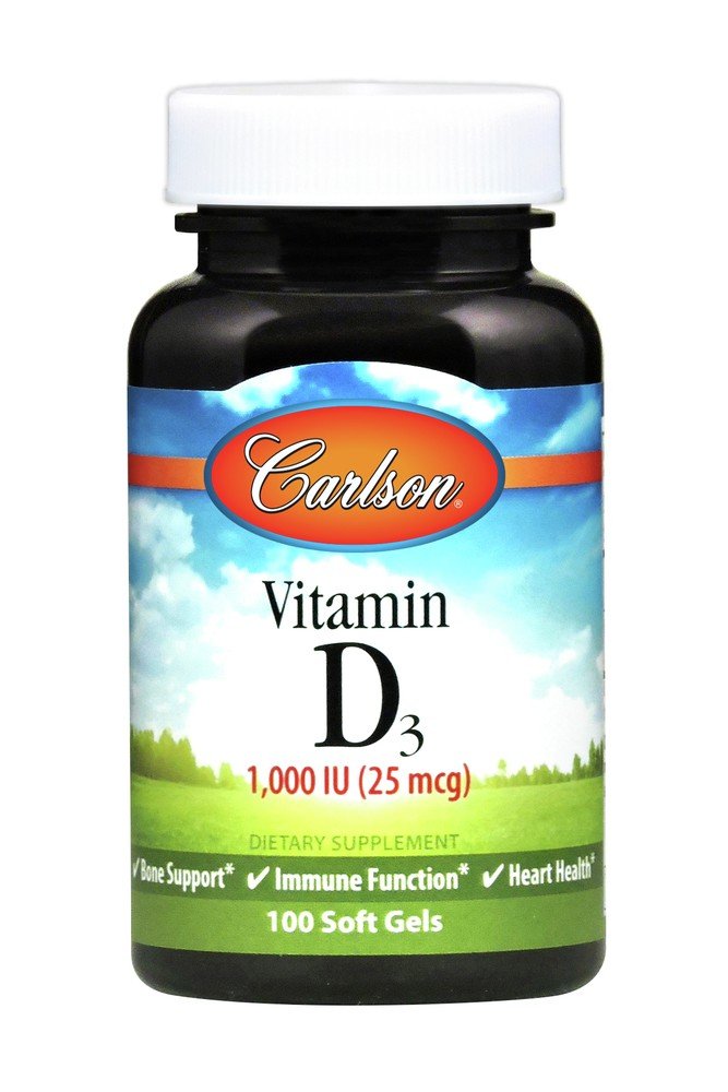 Carlson Laboratories Vitamin D Natural 1000 IU 100 Softgel
