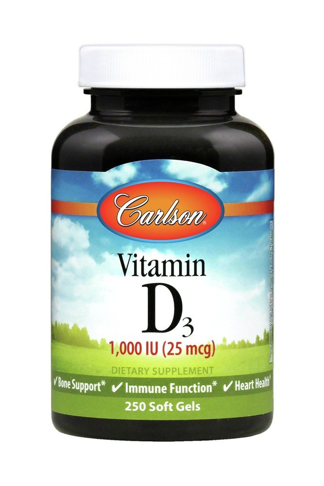 Carlson Laboratories Vitamin D Natural 1000 IU 250 Softgel