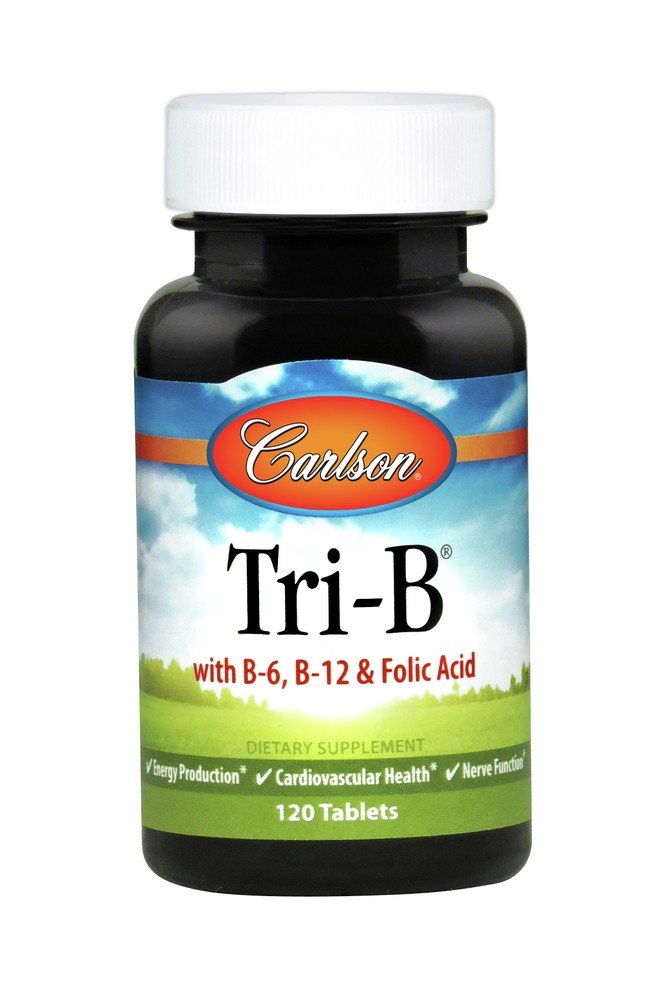 Carlson Laboratories Tri-B B-6, Folate, B-12 Homocysteine Formula 120 Tablet