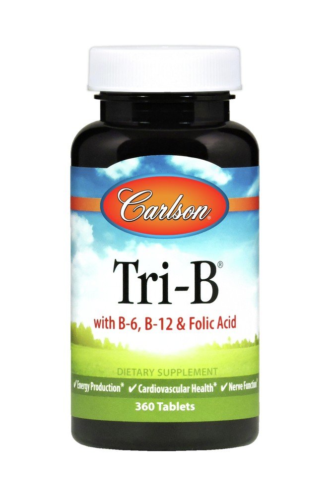Carlson Laboratories Tri-B B-6, Folate, B-12 Homocysteine Formula 360 Tablet