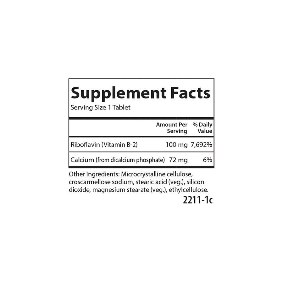 Carlson Laboratories Vitamin B-2 100mg 250 Tablet