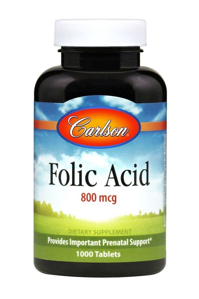 Carlson Laboratories Folic Acid 800mcg 1000 Caplet