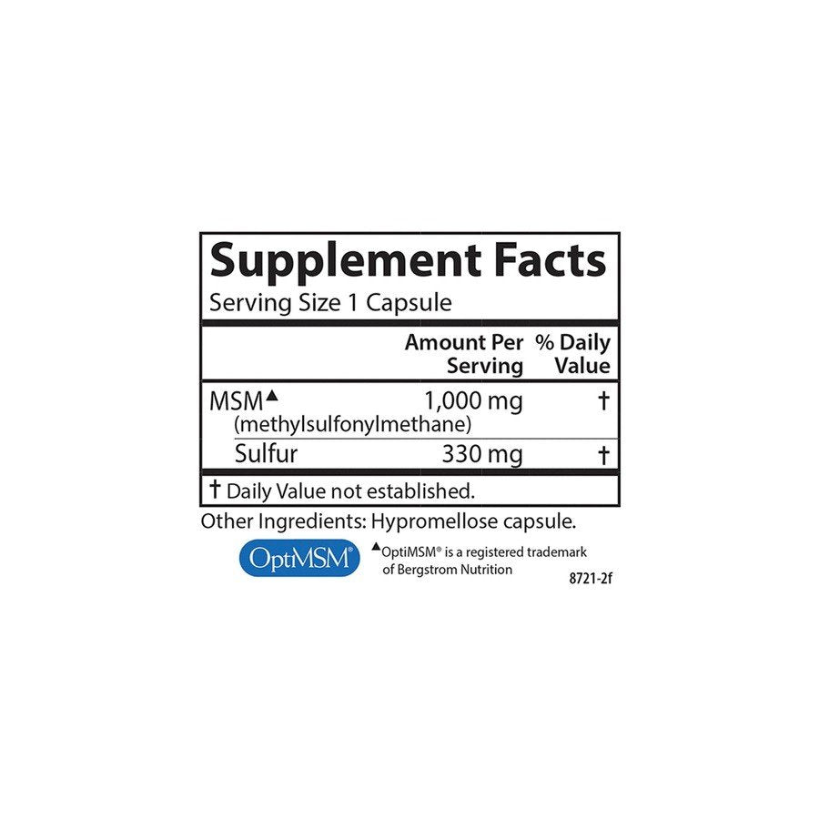 Carlson Laboratories MSM Sulfur 180 Capsule