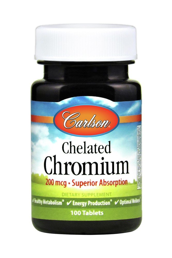 Carlson Laboratories Chelated Chromium 200mcg 100 Tablet