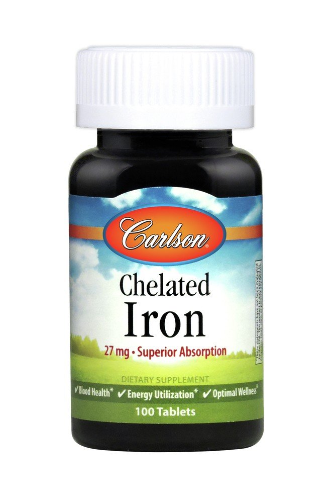 Carlson Laboratories Chelated Iron 27mg 100 Tablet