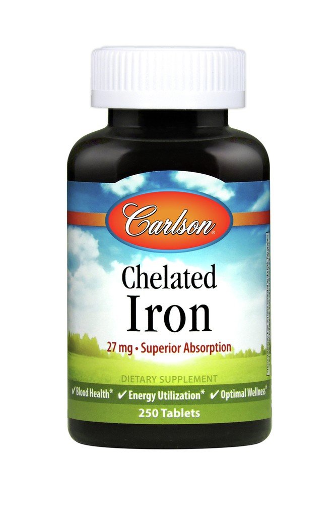 Carlson Laboratories Chelated Iron 27mg 250 Tablet
