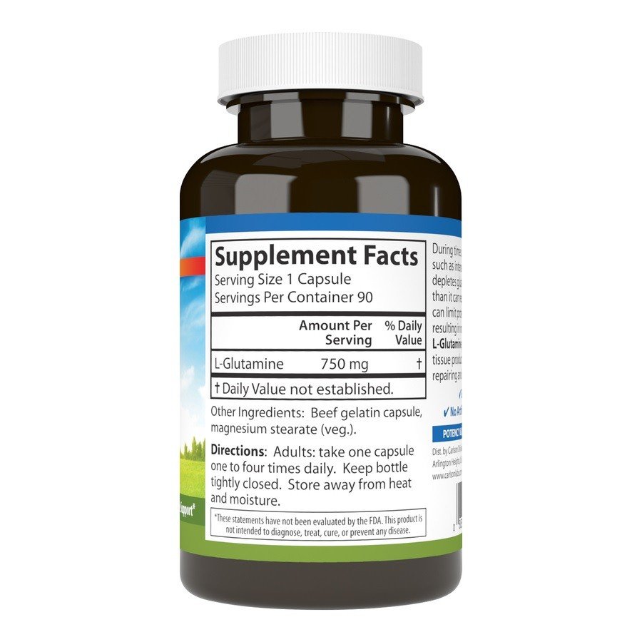 Carlson Laboratories L-Glutamine 750mg 90 Capsule