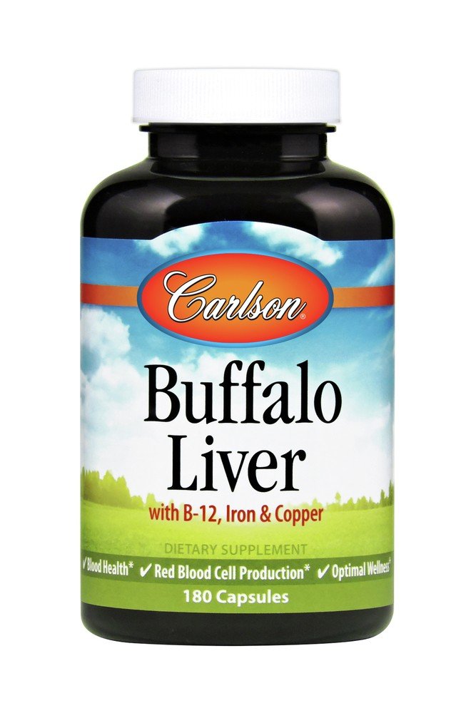 Carlson Laboratories Buffalo Liver 500mg 180 Capsule