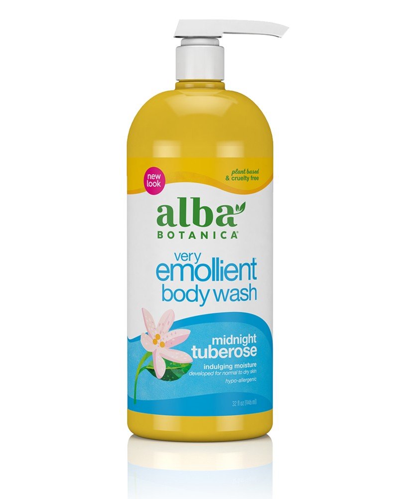 Alba Botanica Very Emollient Body Wash Midnight Tuberose 32 oz Liquid