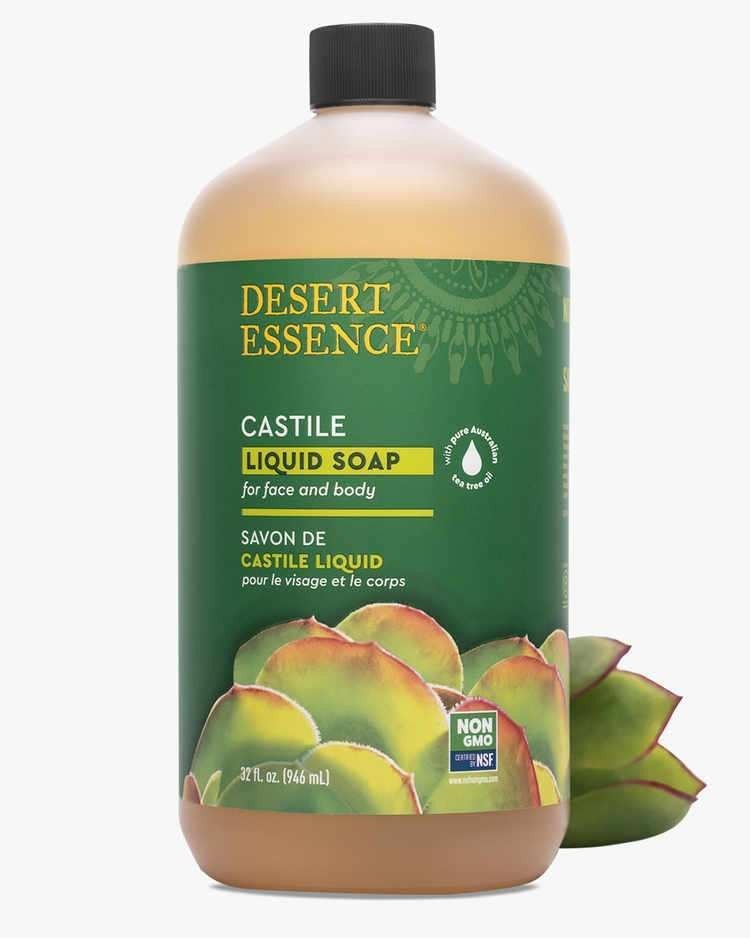 Desert Essence Castile Liquid Soap with Tea Tree Oil 32 oz Liquid