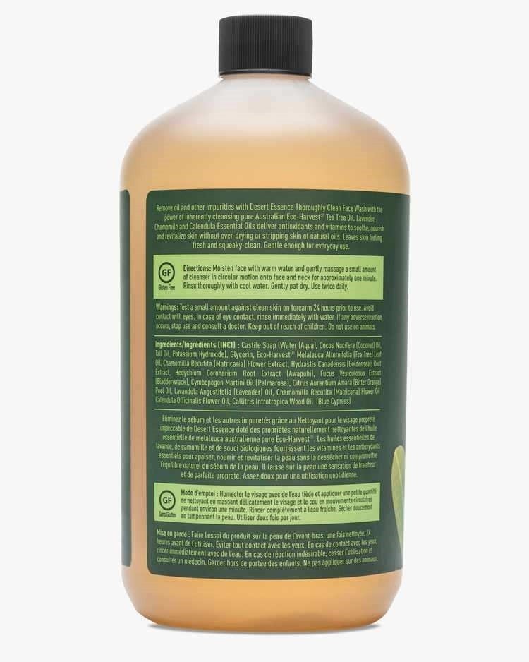 Desert Essence Thoroughly Clean Face Wash - Original 32 oz Liquid