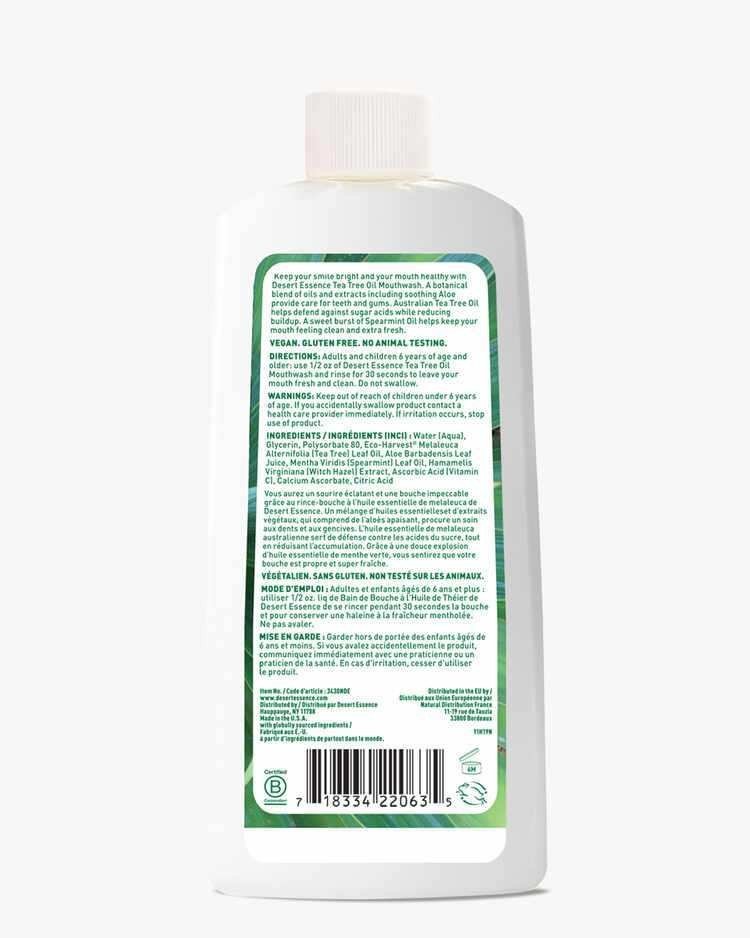 Desert Essence Tea Tree Oil Mouthwash Spearmint 8 oz Liquid