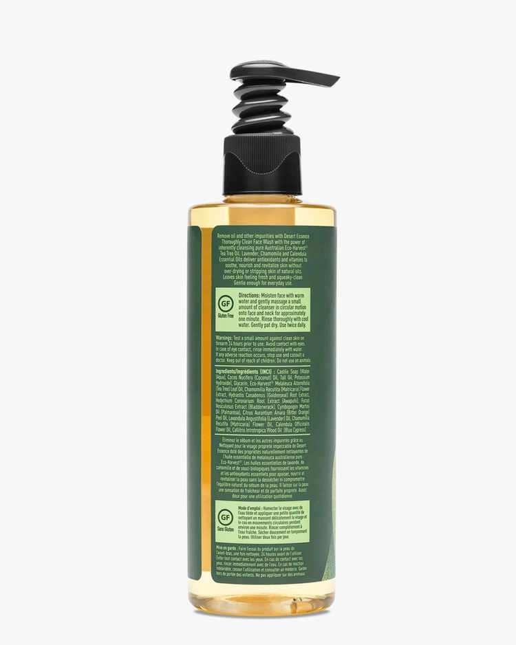 Desert Essence Throughly Clean Tea Tree Oil Face Wash 8 oz Liquid