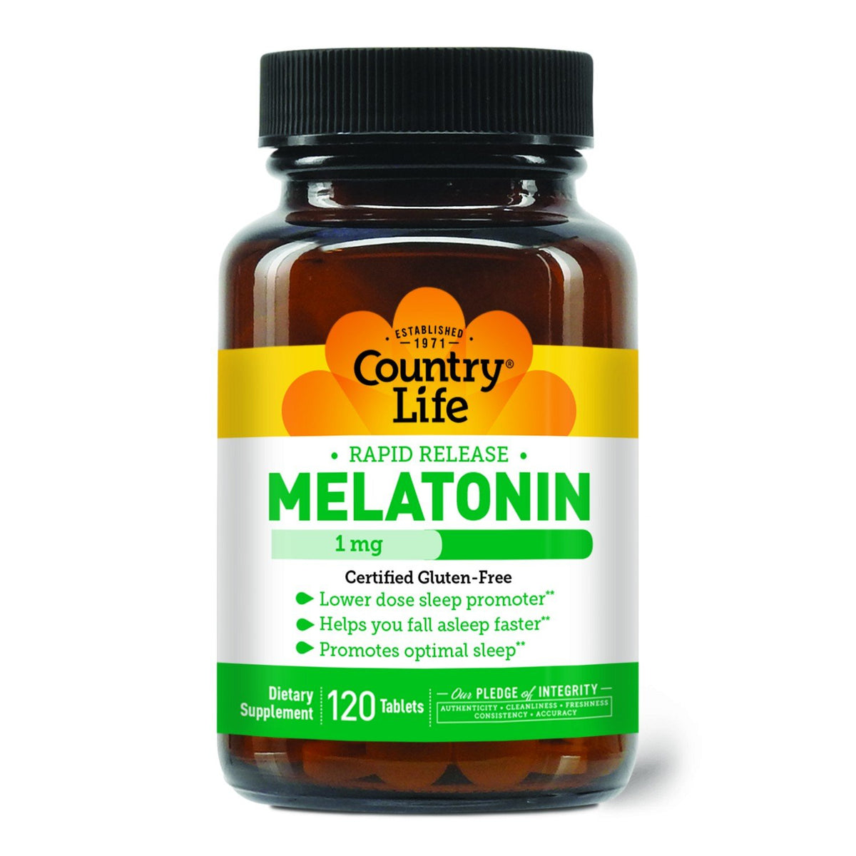 Country Life Melatonin 1mg Rapid Release 120 Tablet