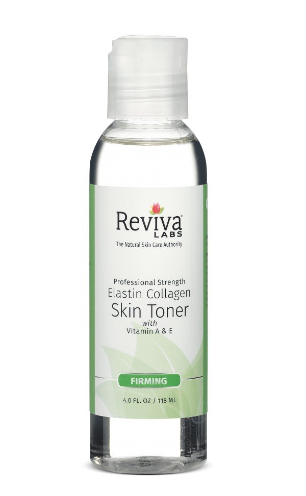 Reviva Elastin Collagen Skin Toner with Vitamin A &amp; E 4 oz Liquid