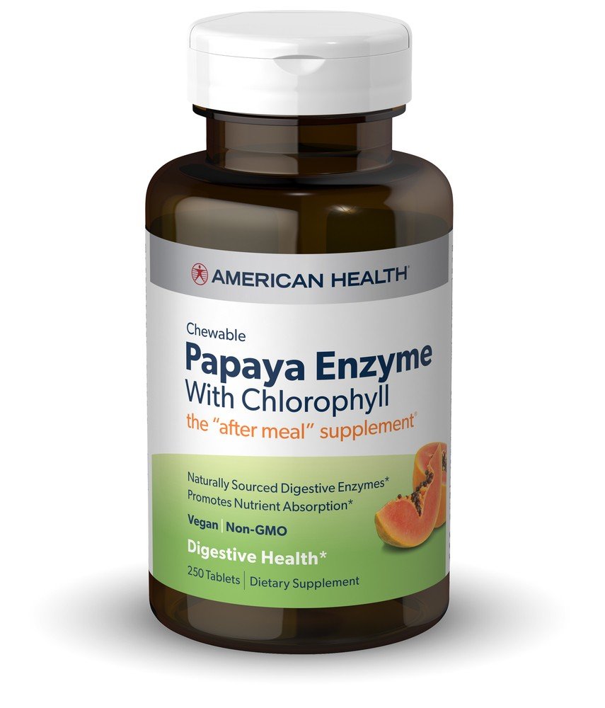 American Health Products Papaya Enzyme With Chlorophyll 250 Chewable