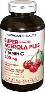 American Health Products Super Acerola Plus 500mg 100 Chewable