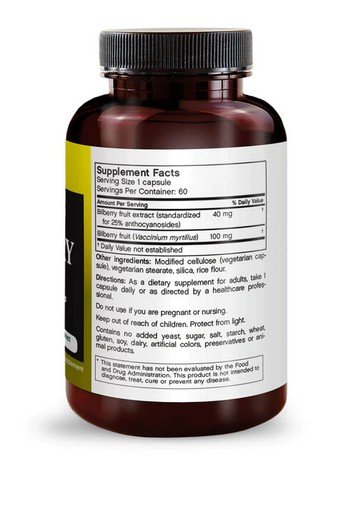 Futurebiotics Bilberry Extract 125mg 60 Capsule