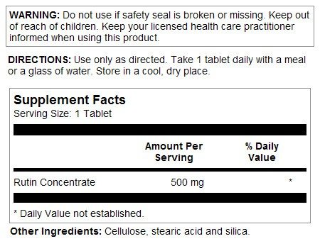 Thompson Nutritional Rutin 500mg 60 Tablet