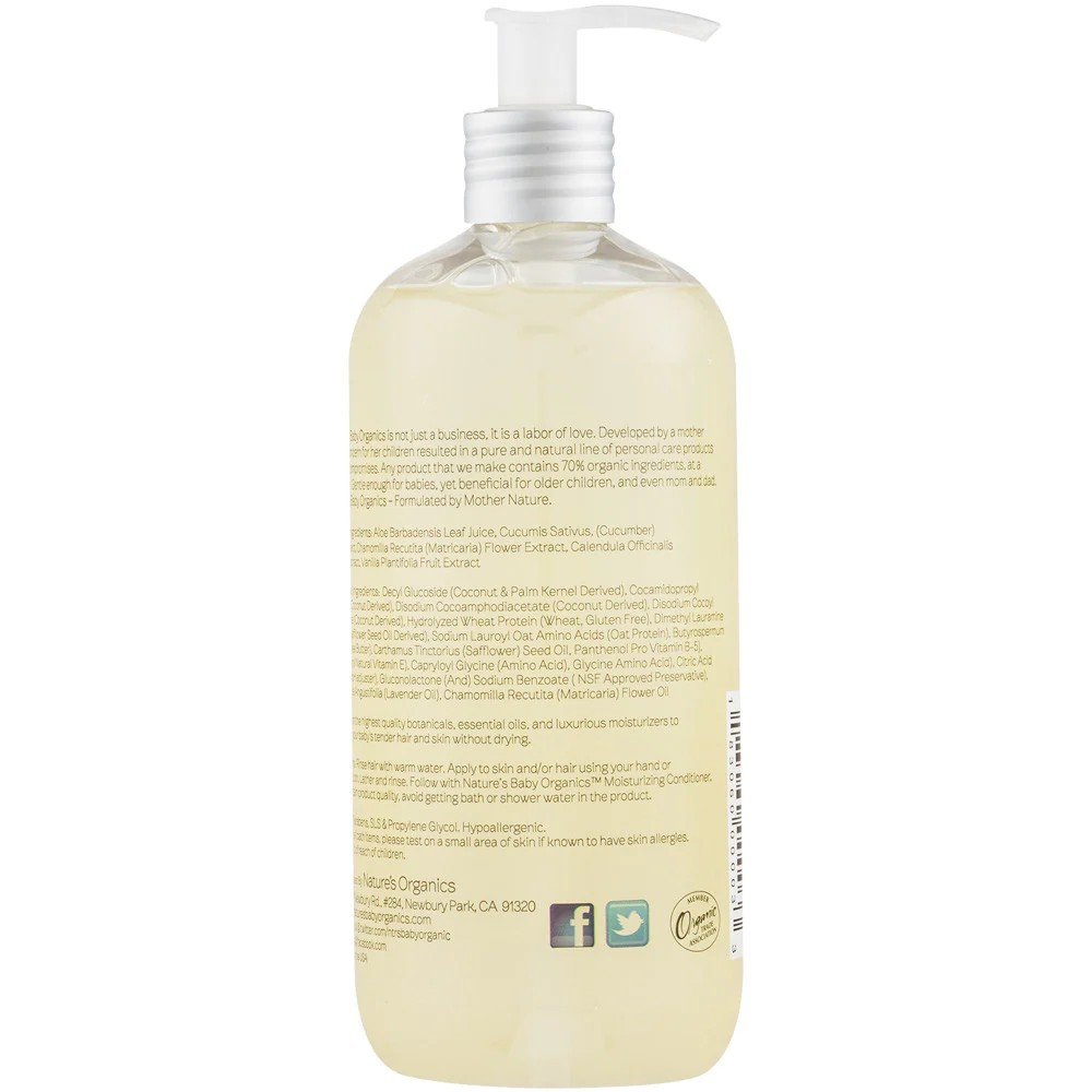 Natures Baby Organics Shampoo &amp; Body Wash - Lavender Chamomile 16 oz Liquid