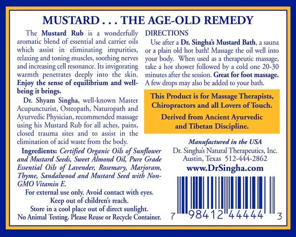 Dr. Singha&#39;s Mustard Rub 4 oz Rub