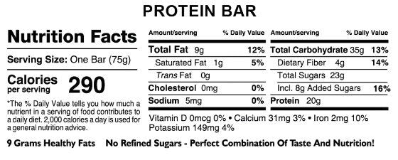 THriV Organic Food Bar Organic Food Bar Protein - Box 12 Bars Box