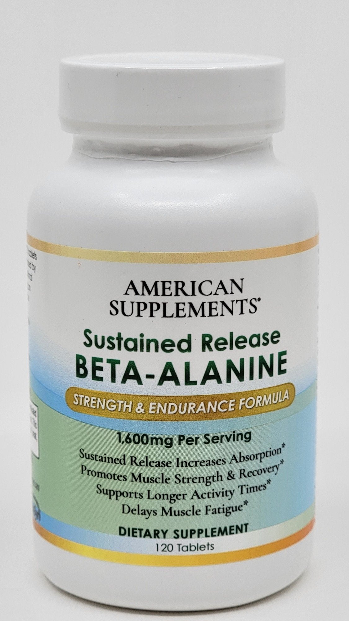 American Supplements Sustained Release Beta-Alanine-Strength &amp; Endurance Formula-1,600 mg 120 Tablet