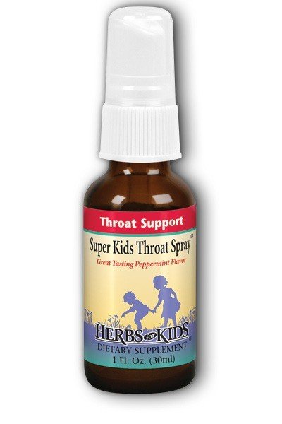 Herbs For Kids Super Kids Throat Spray-Peppermint 1 oz Spray