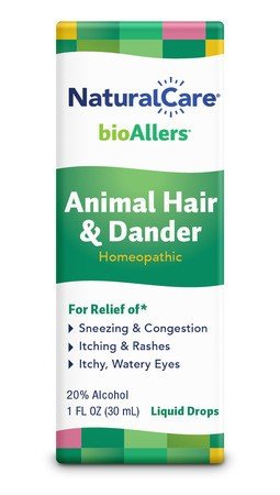 Animal Hair and Dander | Natural Care bioAllers | Animal Hair & Dander | Homeopathic | Sneezing & Congestion | Itching Rashes | Itchy, Watery Eyes | 1 Fluid Ounce or 30 Milliters | Liquid Drops VitaminLife