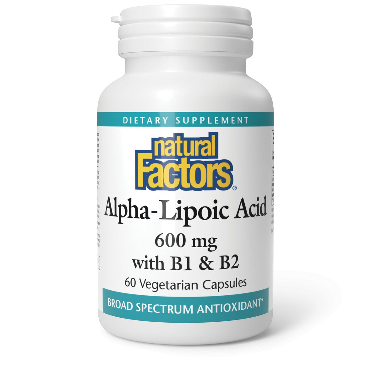 Natural Factors Alpha Lipoic Acid + B 600 mg 60 VegCap