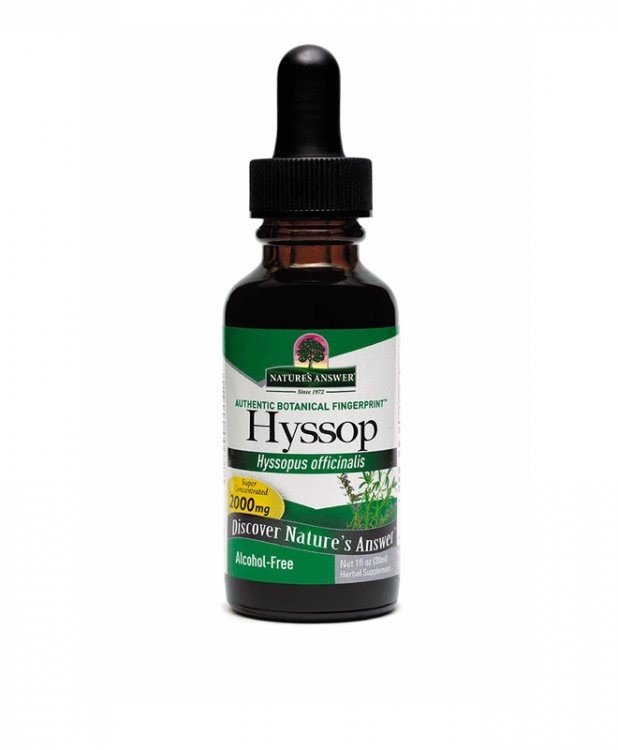 Nature&#39;s Answer Hyssop Extract No Alcohol 1 oz Liquid