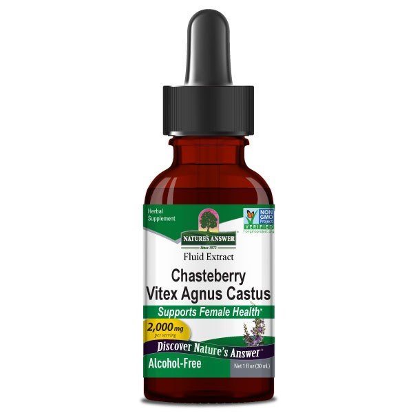 Nature&#39;s Answer Chasteberry Vitex Agnus Castus No Alcohol 1 oz Liquid