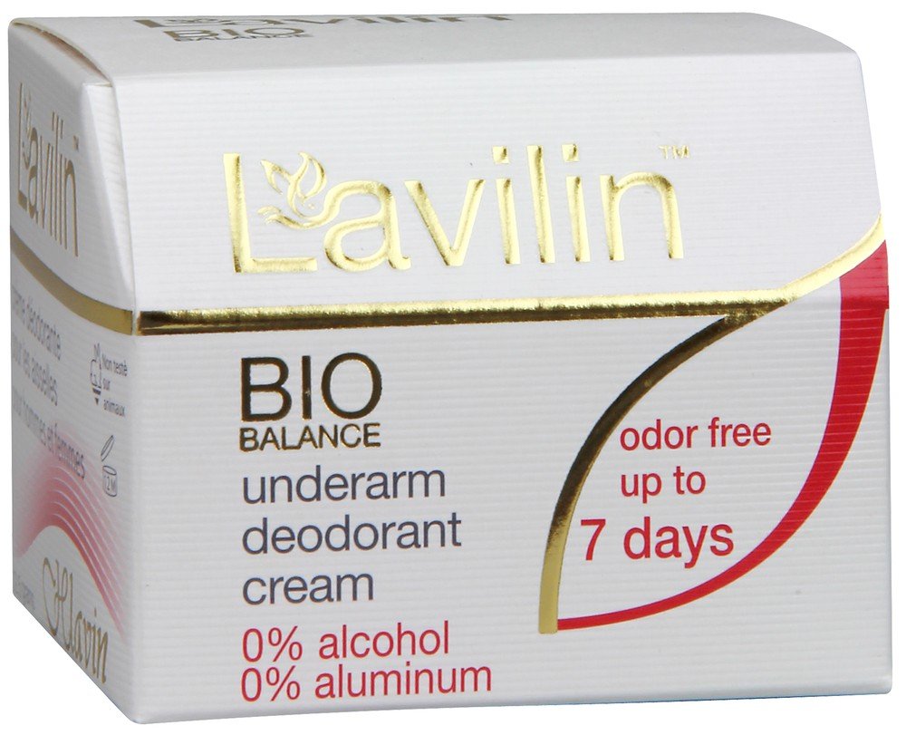 Bio Balance Deodorant | Lavilin | Underarm Deodorant Cream | 0% Alcohol | 0% Aluminum | Odor Free Up To 7 Days | 0.44 ounces | Cream | VitaminLife