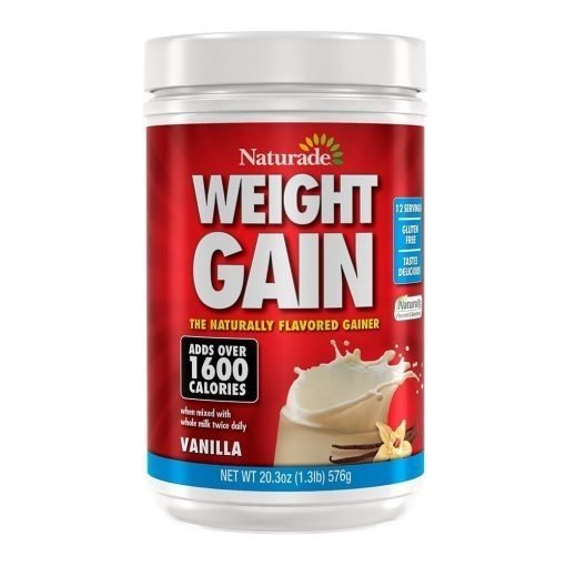 Naturade Products Weight Gain-Vanilla No Sugar 20.3 oz Powder