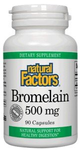 500 milligrams Bromelain | Natural Factors | Healthy Digestion | Dietary Supplement | 90 Capsules | VitaminLife