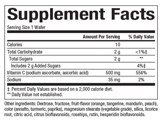 Natural Factors C 500mg Natural Fruit Chews-Tangy Orange 180 Chewable