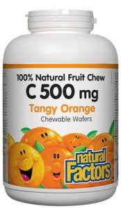Natural Factors C 500mg Natural Fruit Chews-Tangy Orange 90 Chewable