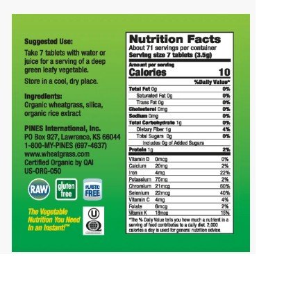 Pines Wheat Grass 500mg 500 Tablet