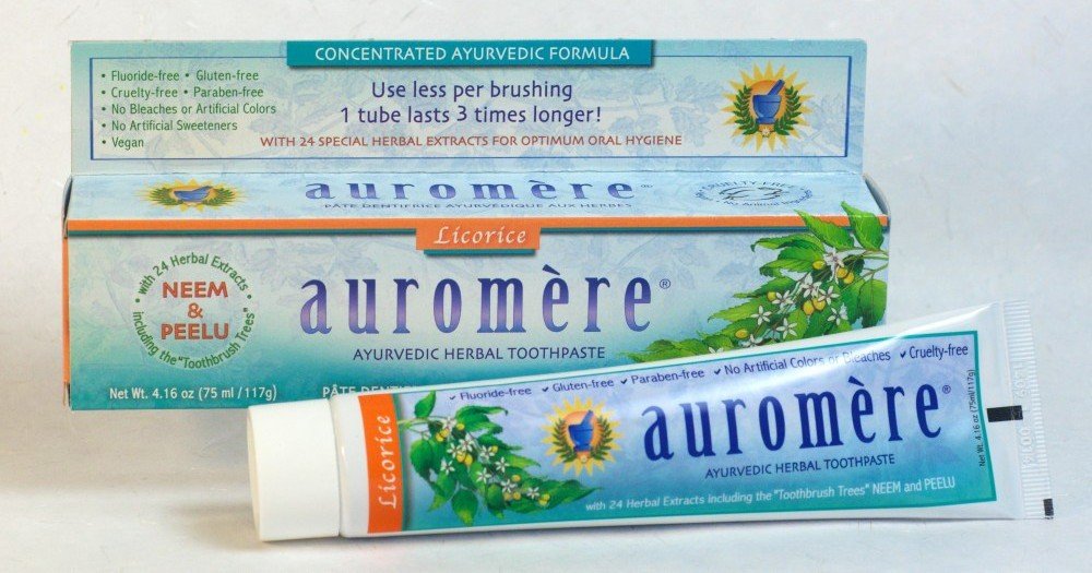 Auromere Ayurvedic Products Toothpaste- Original Licorice (Herbal) 4.16 oz Paste