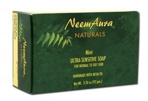 Neem Aura Neem Soap Mint 3.30 oz. Soap