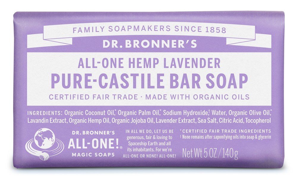 Dr. Bronner's Pure Castile Bar Soap-Lavender 5 oz Bar