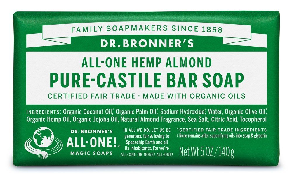 Dr. Bronner's Pure Castile Bar Soap Almond 5 oz Bar