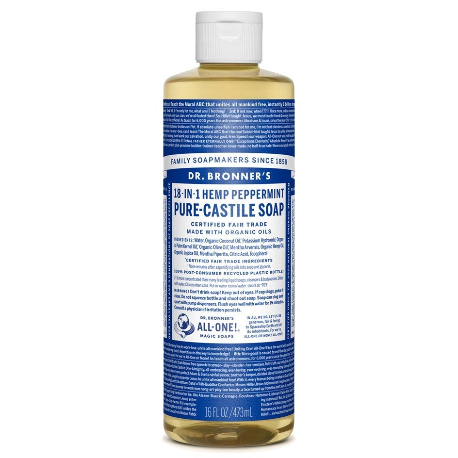 Dr. Bronner's Pure Castile Liquid Soap - Peppermint 8 oz Liquid