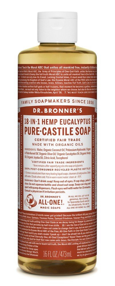 Dr. Bronner's Pure Castile Liquid Soap-Eucalyptus 16 oz Liquid