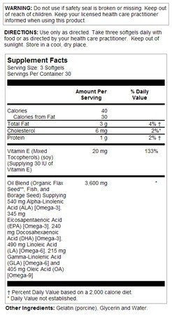 Natures Life The Total EFA 90 Softgel