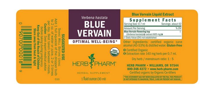 Herb Pharm Blue Vervain Extract 1 oz Liquid