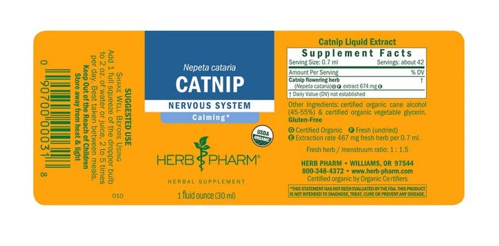 Herb Pharm Catnip Extract 1 oz Liquid